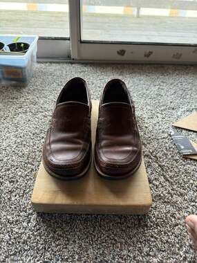 Merrell Tetra Wave Slide Leather Slip-On Loafers Brown Size 8
